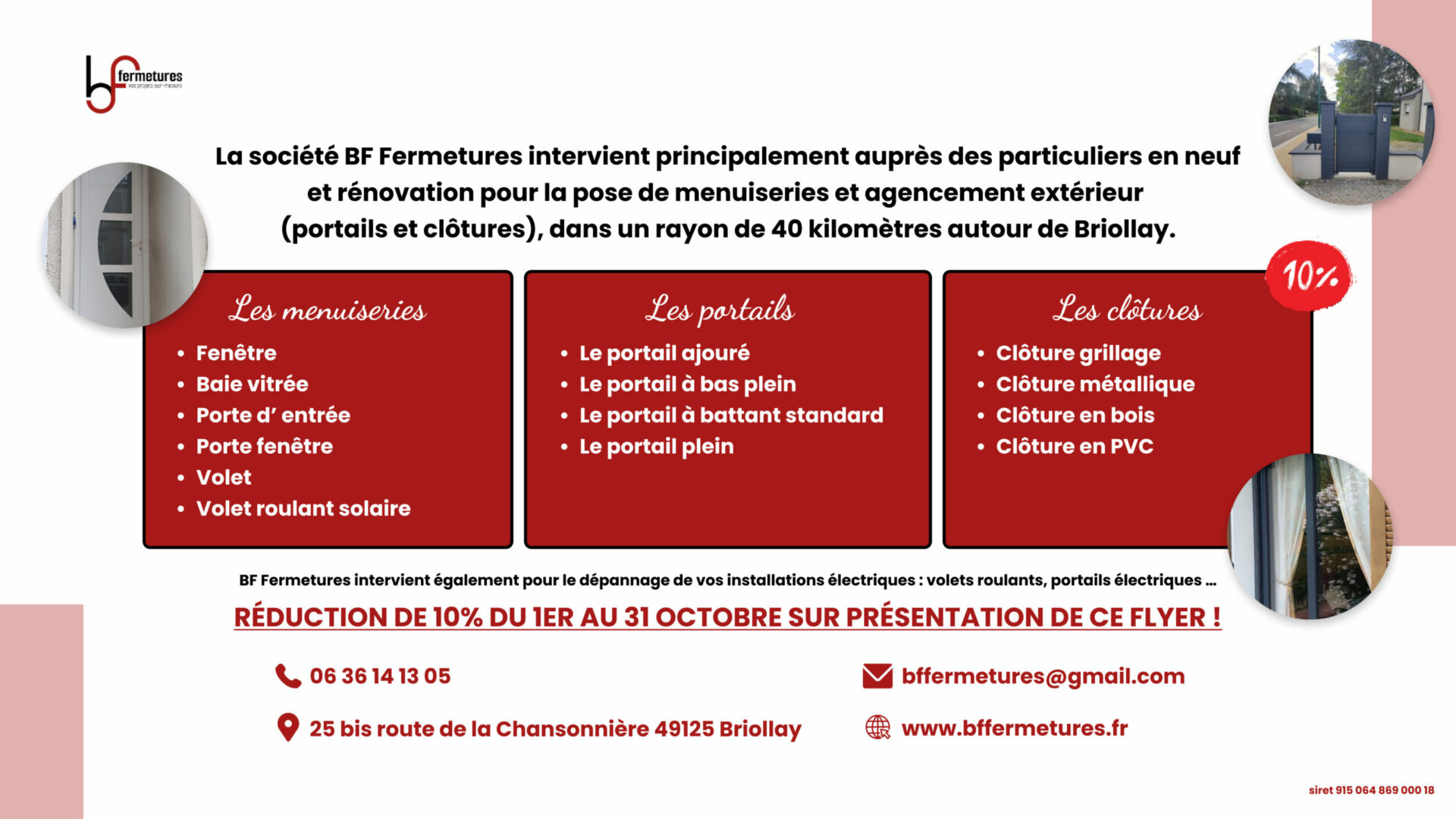 Bf Fermetures Menuiserie Tierce Pop Up